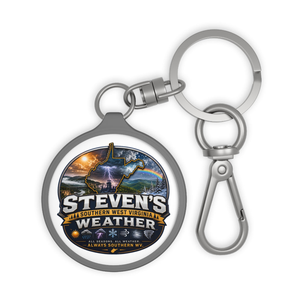 Weather-Themed Keyring Tag — "Steven's Weather" Personalized West Virginia Keychain