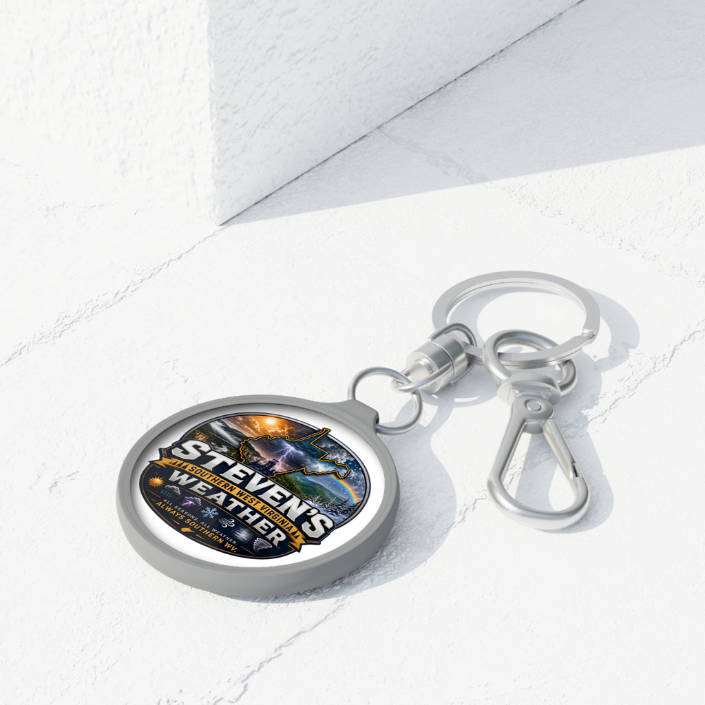 Weather-Themed Keyring Tag — "Steven's Weather" Personalized West Virginia Keychain