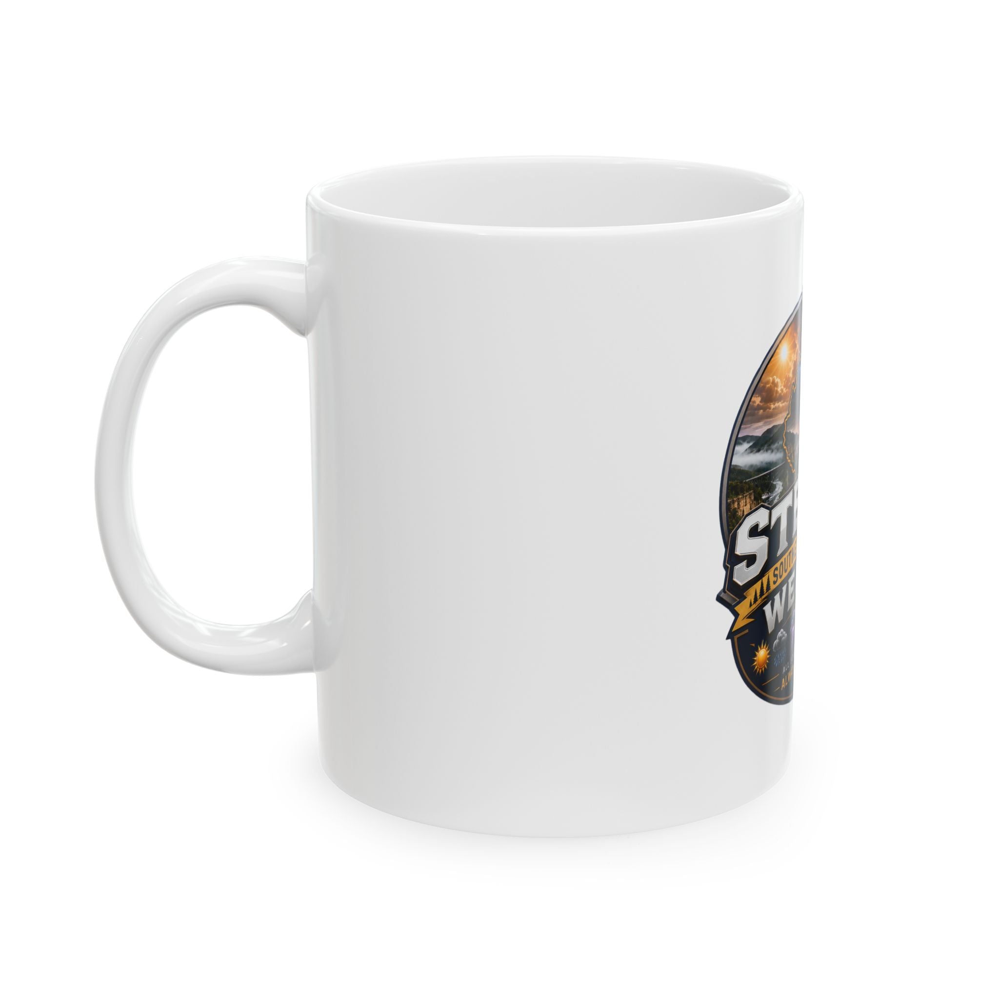 Custom "Steven's Southern West Virginia Weather" Ceramic Mug — Personalized Local Weather Gift (11oz, 15oz)