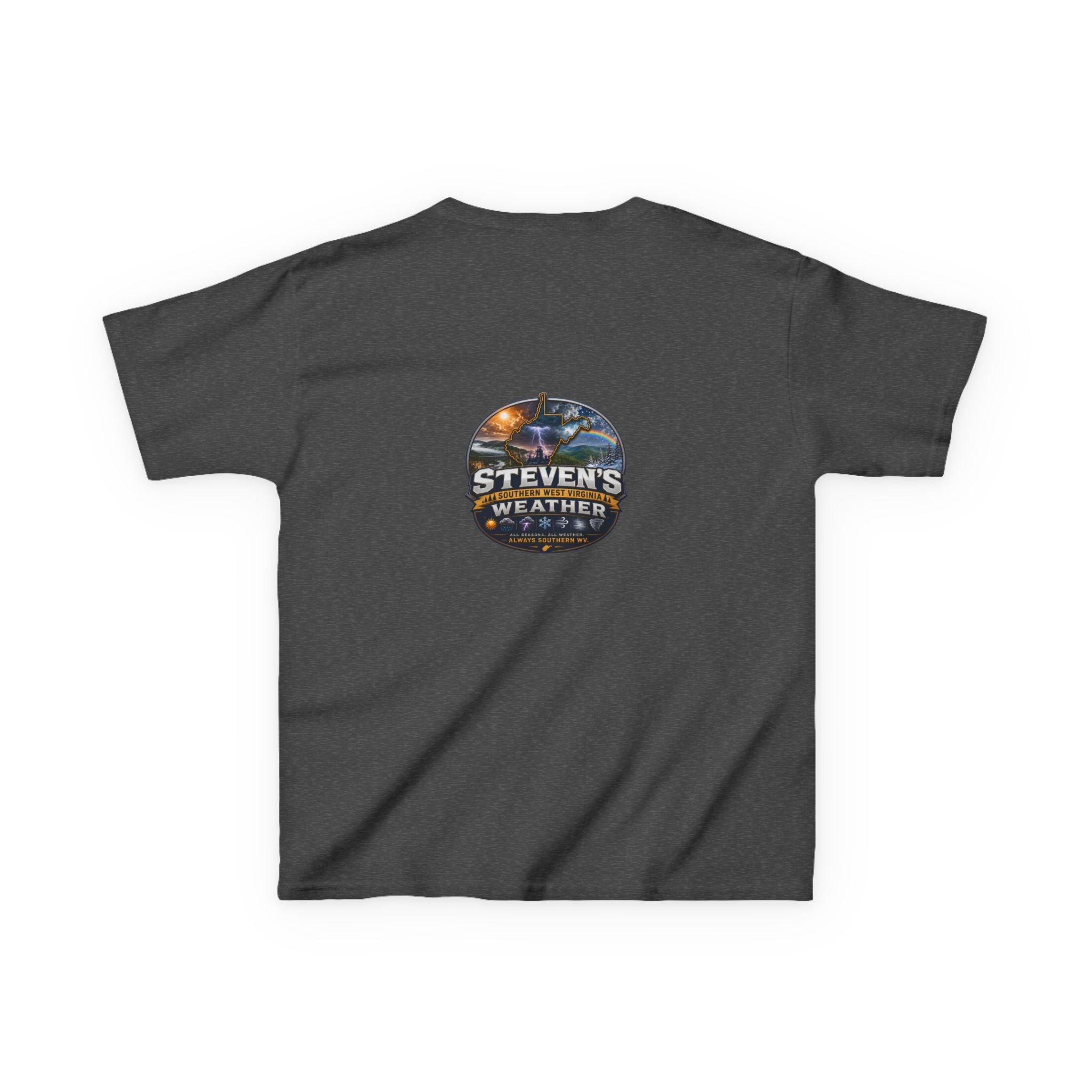 Steven's Southern West Virginia Weather Logo Tee - Unisex Kids Heavy Cotton T-Shirt