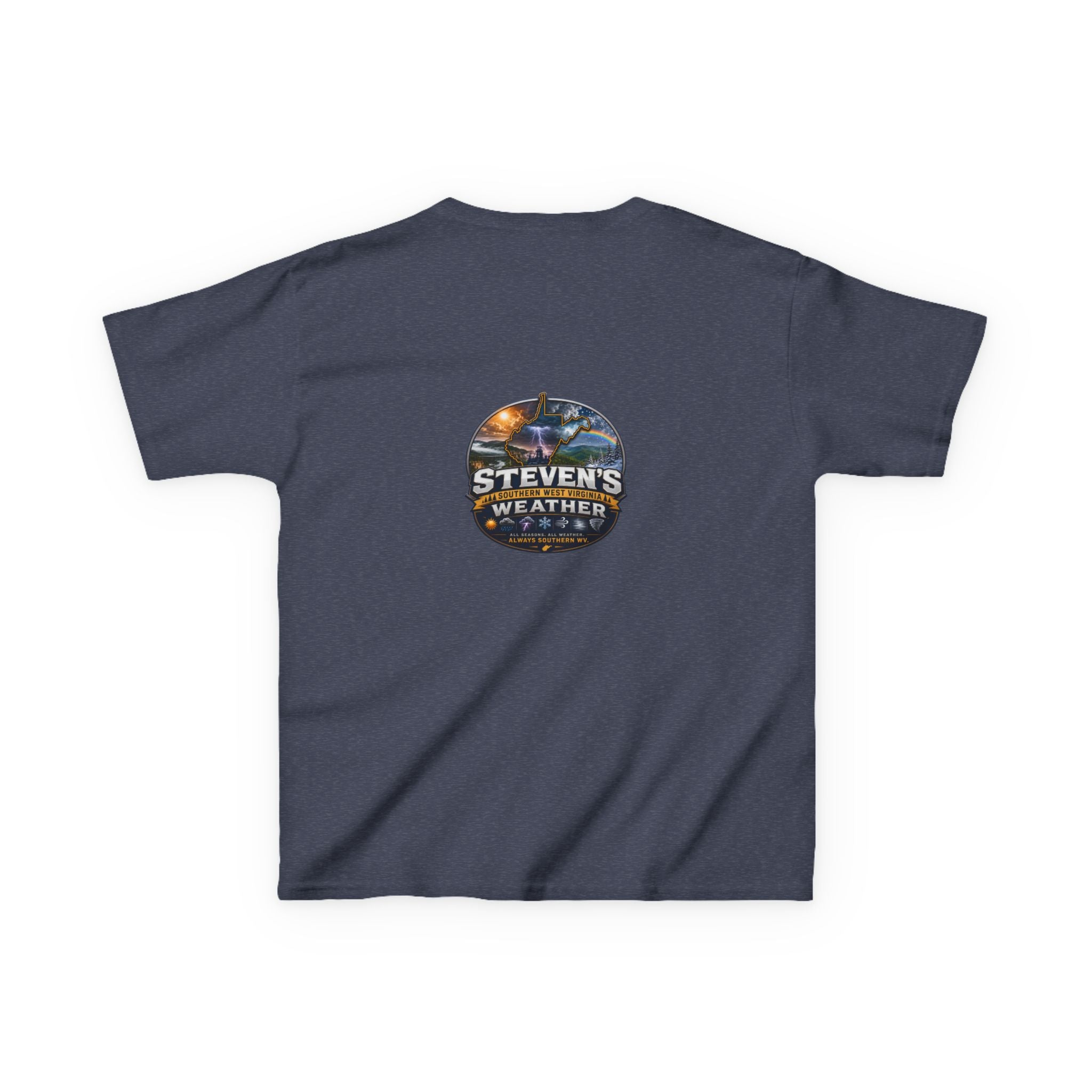 Steven's Southern West Virginia Weather Logo Tee - Unisex Kids Heavy Cotton T-Shirt