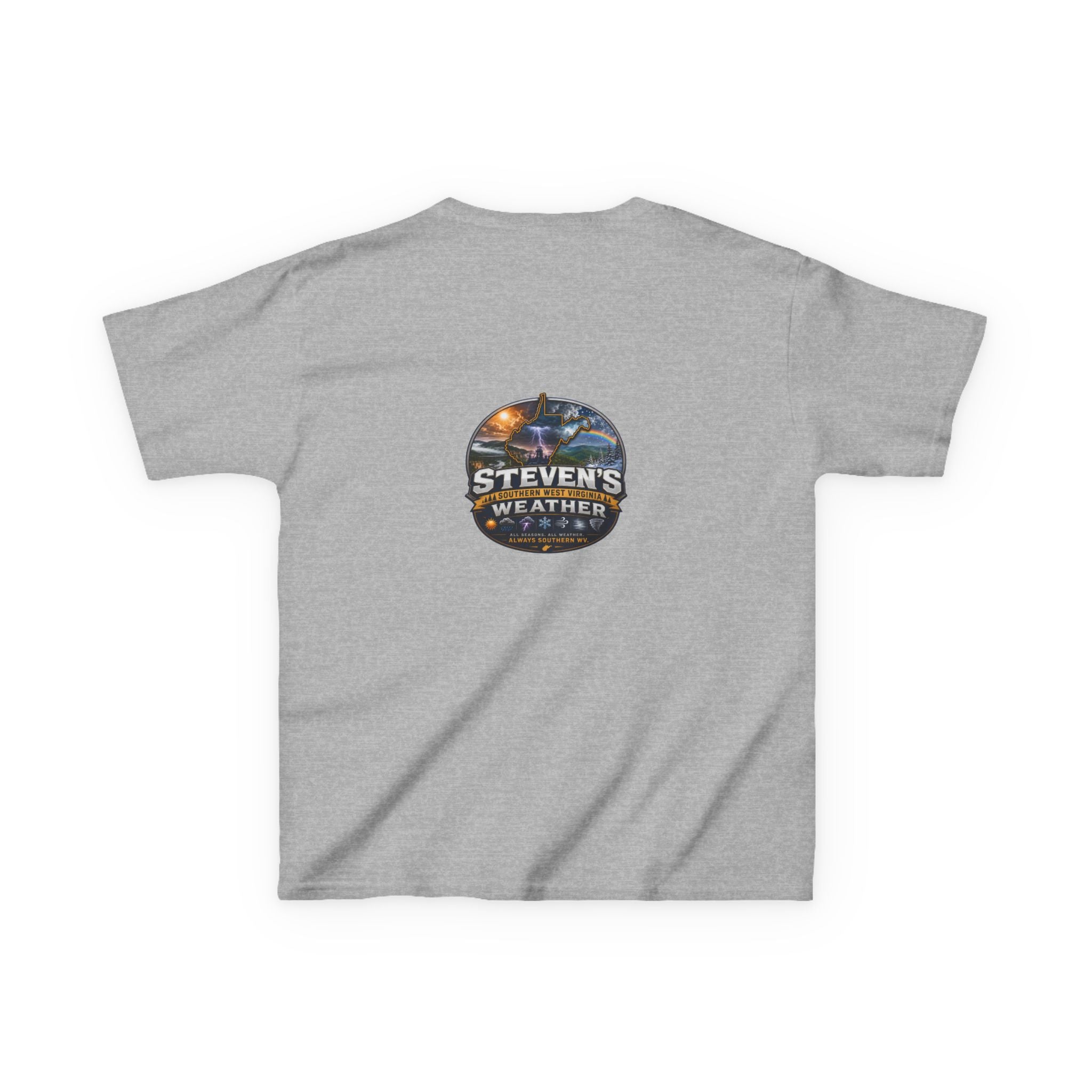 Steven's Southern West Virginia Weather Logo Tee - Unisex Kids Heavy Cotton T-Shirt