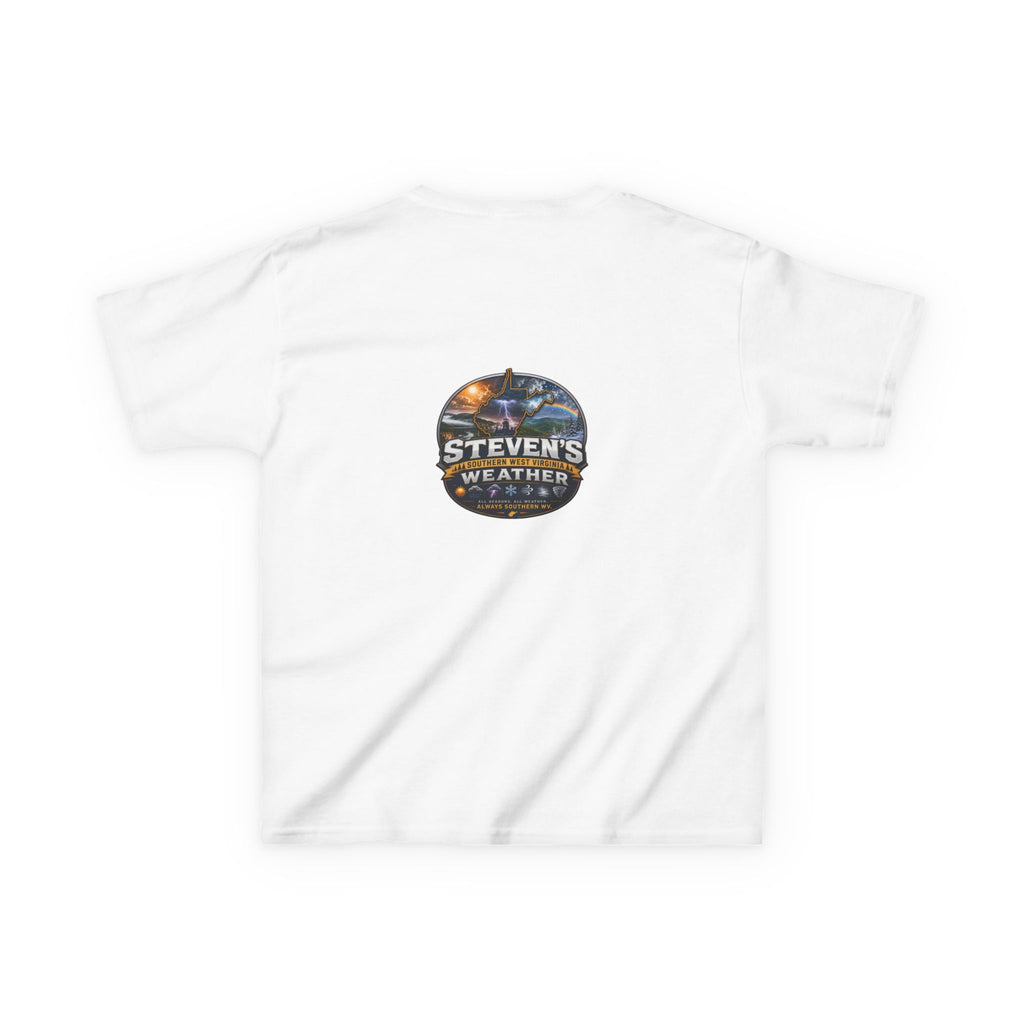 Steven's Southern West Virginia Weather Logo Tee - Unisex Kids Heavy Cotton T-Shirt
