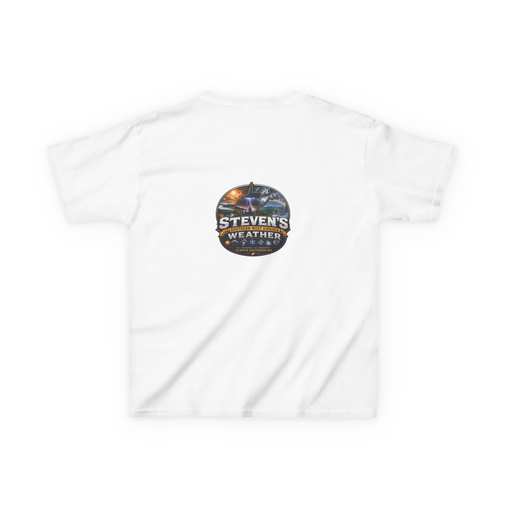 Steven's Southern West Virginia Weather Logo Tee - Unisex Kids Heavy Cotton T-Shirt