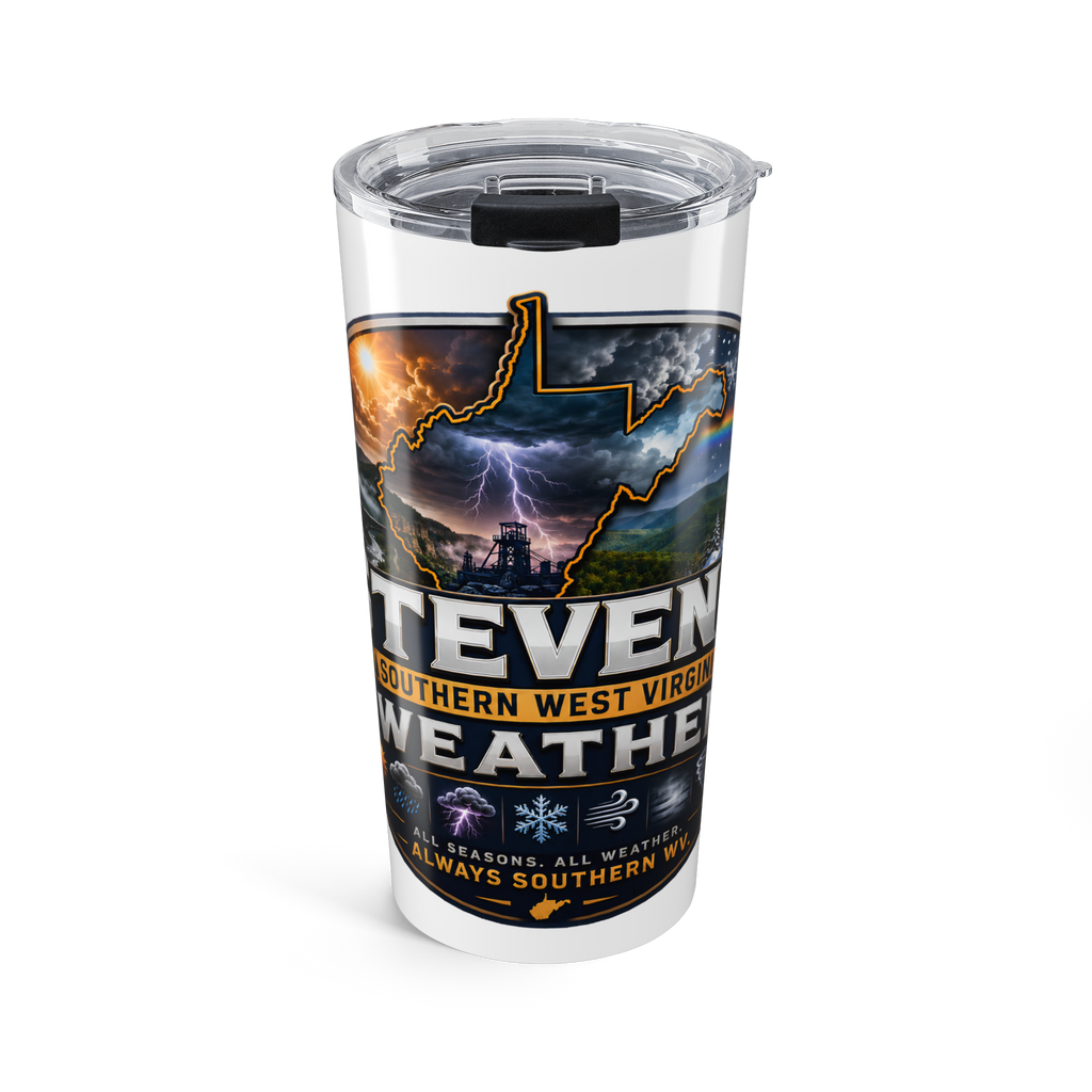 Steven's Weather 20oz Tumbler – Southern West Virginia Storm Lover Travel Mug