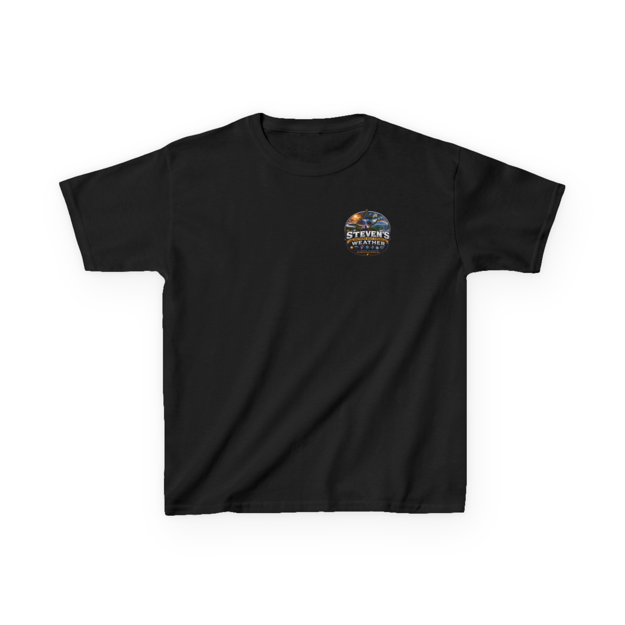 Steven's Southern West Virginia Weather Logo Tee - Unisex Kids Heavy Cotton T-Shirt