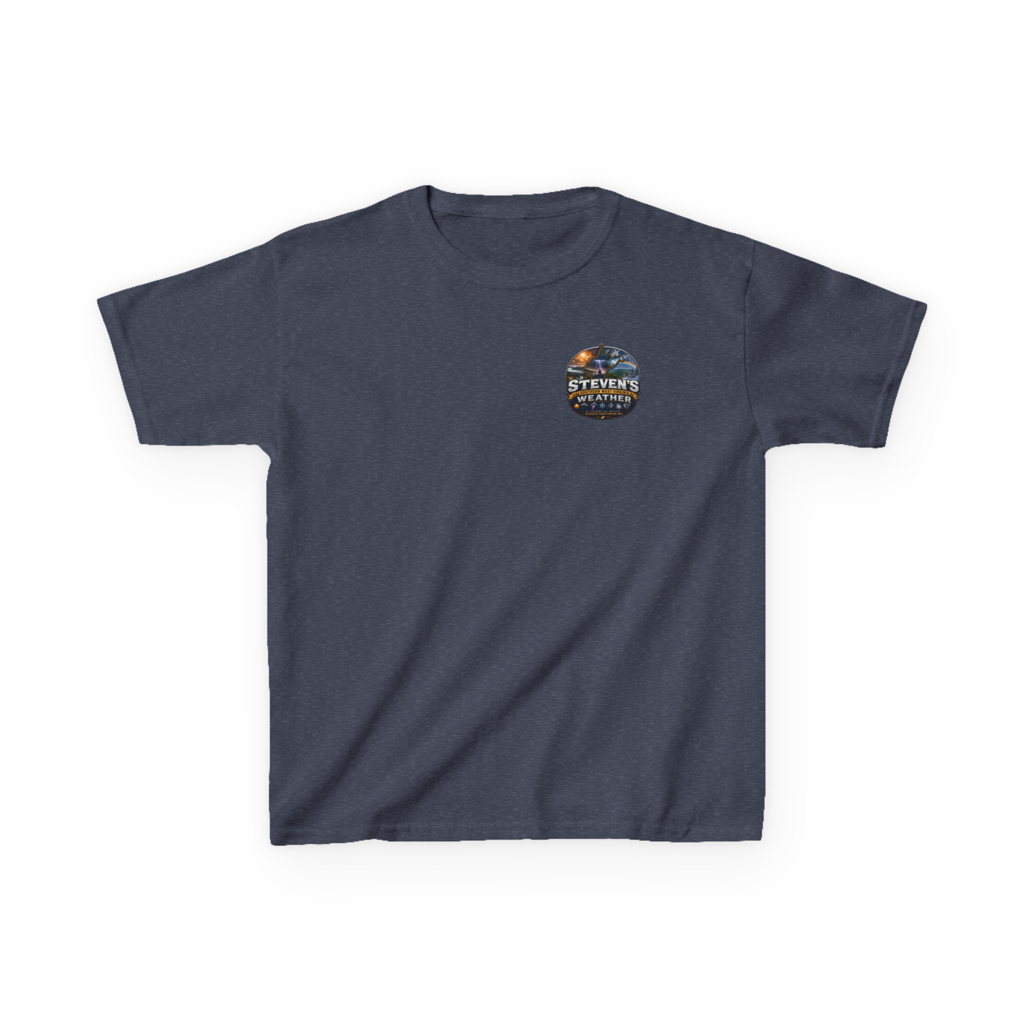Steven's Southern West Virginia Weather Logo Tee - Unisex Kids Heavy Cotton T-Shirt