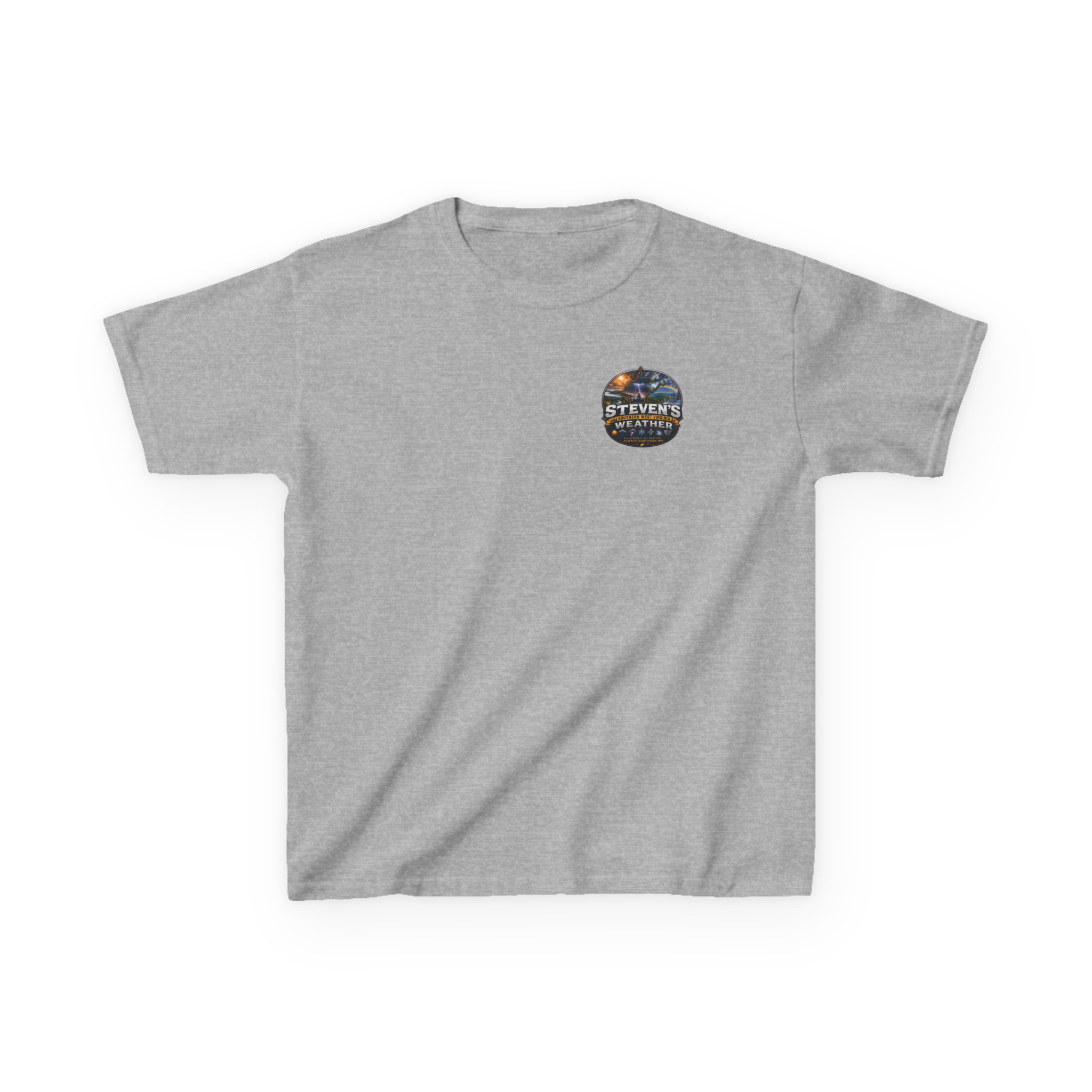 Steven's Southern West Virginia Weather Logo Tee - Unisex Kids Heavy Cotton T-Shirt