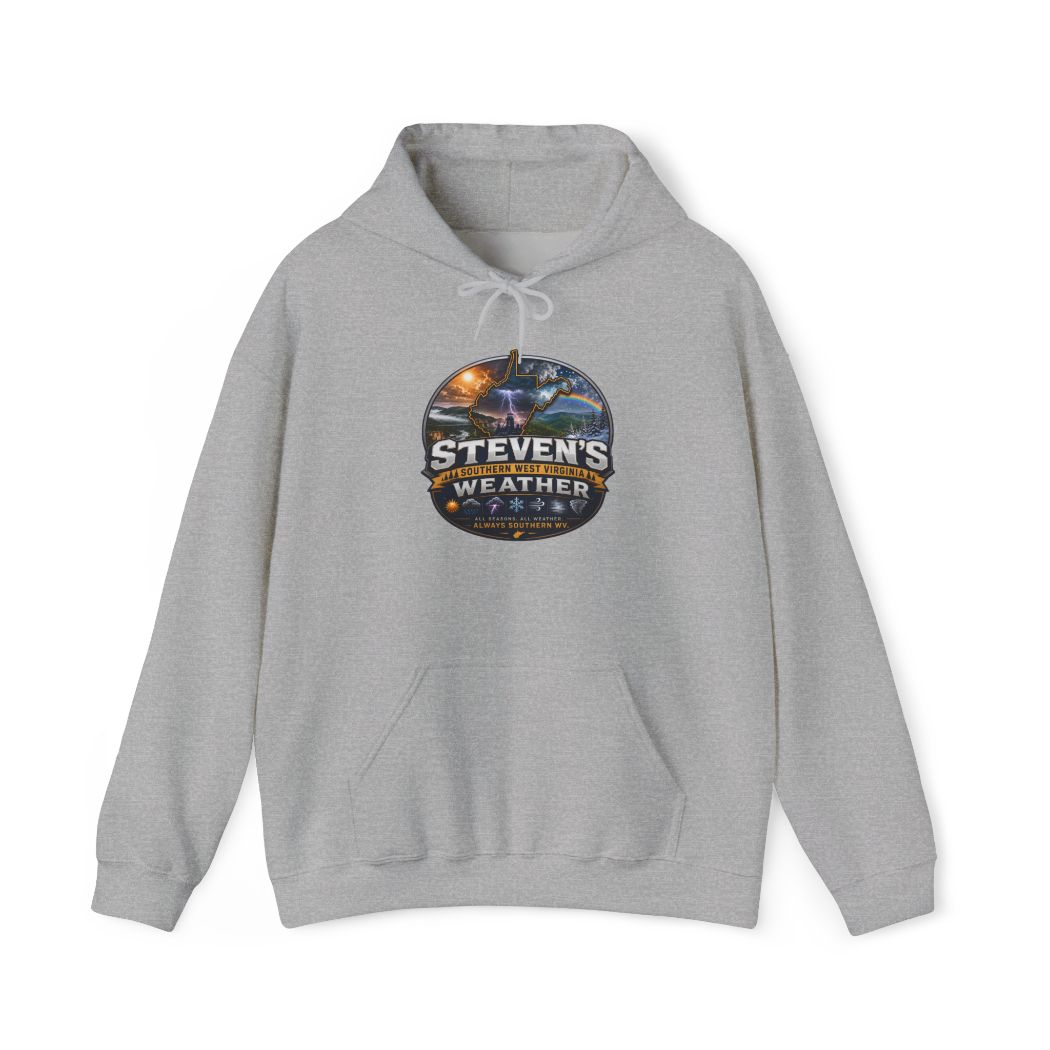 Steven's Southern West Virginia Weather Hoodie — Unisex Heavy Cotton Crewneck